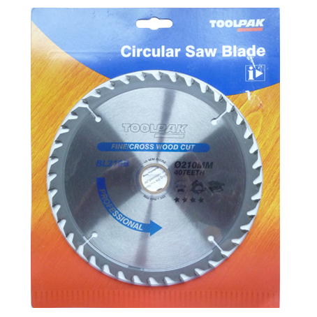 TCT Circular Saw Blade 210mm x 30mm x 40T Professional Toolpak 